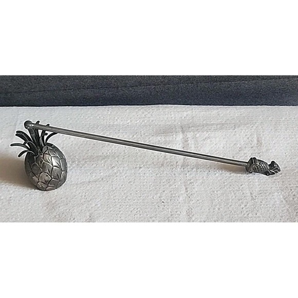 Vintage Godinger Silver Plated Pineapple 🍍 Design Candle Snuffer Mid Century - Picture 1 of 6